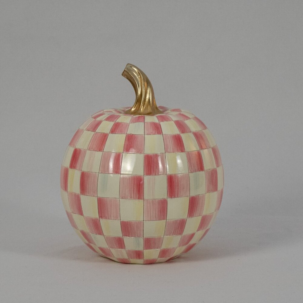 MacKenzie Childs Small Checkered Pumpkin